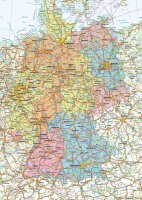 Premium Deutschlandkarte Puzzle mit 1000 Teilen - Deutschland Puzzle Länderpuzzle Erwachsenenpuzzle 66 x 45 cm